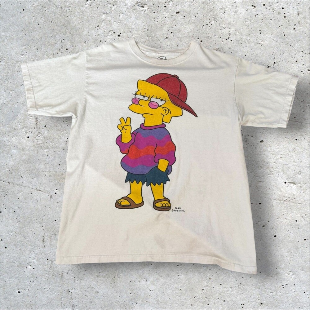 The Simpsons Lisa Simpson Graphic T Shirt Cream Like You Know Whatever Tee Mens
